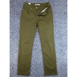 Levi's Classic Straight Jeans Womens 4 Olive Green Good Stretch Twill 39250-0081